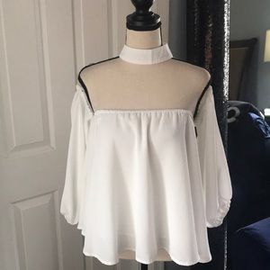 Choker detail off the shoulder blouse